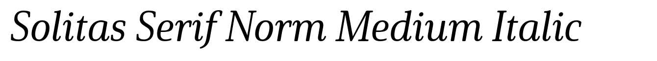 Solitas Serif Norm Medium Italic image